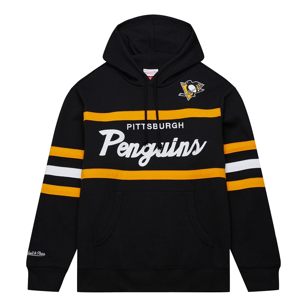 Sweat à capuche noir Mitchell & Ness pour hommes, entraîneur-chef des Penguins de Pittsburgh