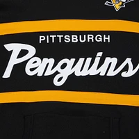 Sweat à capuche noir Mitchell & Ness pour hommes, entraîneur-chef des Penguins de Pittsburgh