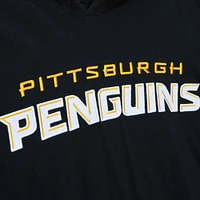 T-shirt à capuche manches longues Legendary Slub des Penguins de Pittsburgh noir Mitchell & Ness pour hommes