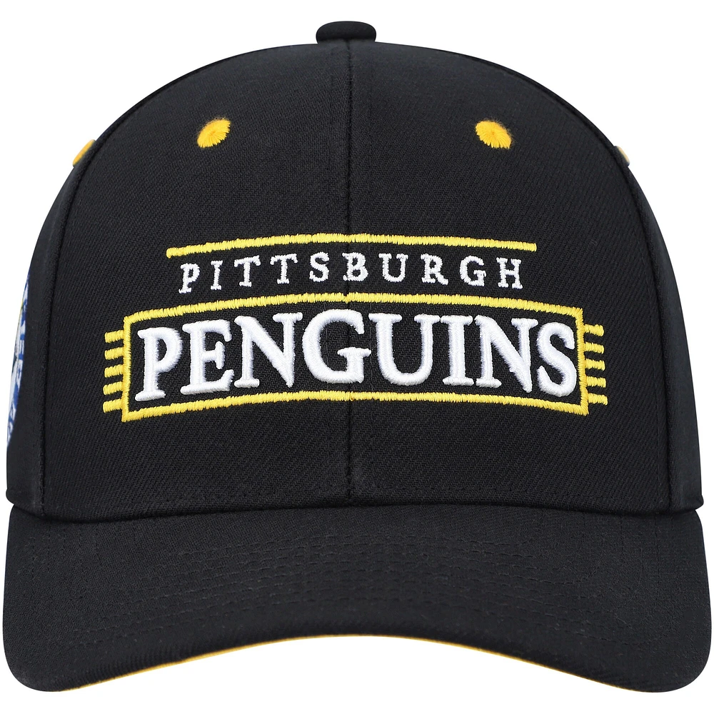 Casquette Mitchell & Ness pour homme noire Pittsburgh Penguins LOFI Pro Snapback