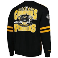 Chandail à capuchon Mitchell & Ness pour hommes, or/noir, Pittsburgh Penguins, champions de la Coupe Stanley 1992