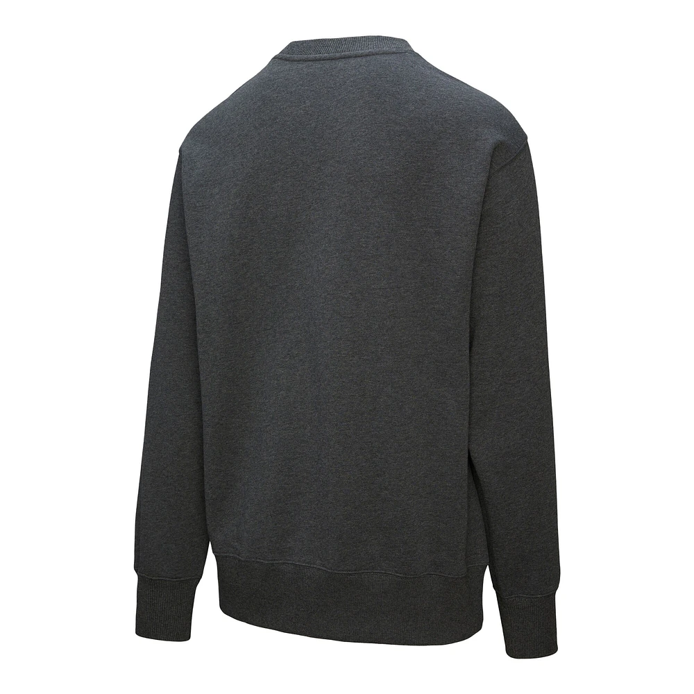 Sweat-shirt en molleton Mitchell & Ness Heather Charcoal pour homme, victoire séries éliminatoires des Penguins de Pittsburgh