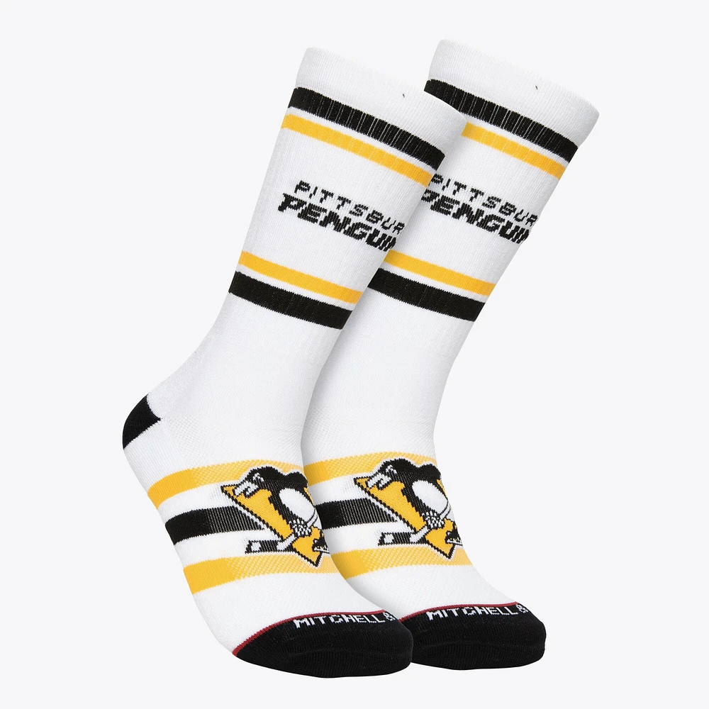 Men's Mitchell & Ness Pittsburgh Penguins Face-Off Crew Socks