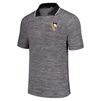 Men's MSX by Michael Strahan  Black Pittsburgh Penguins Strategy Raglan Polo