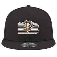 Men's New Era Black Pittsburgh Penguins State Pride 9FIFTY Snapback Hat