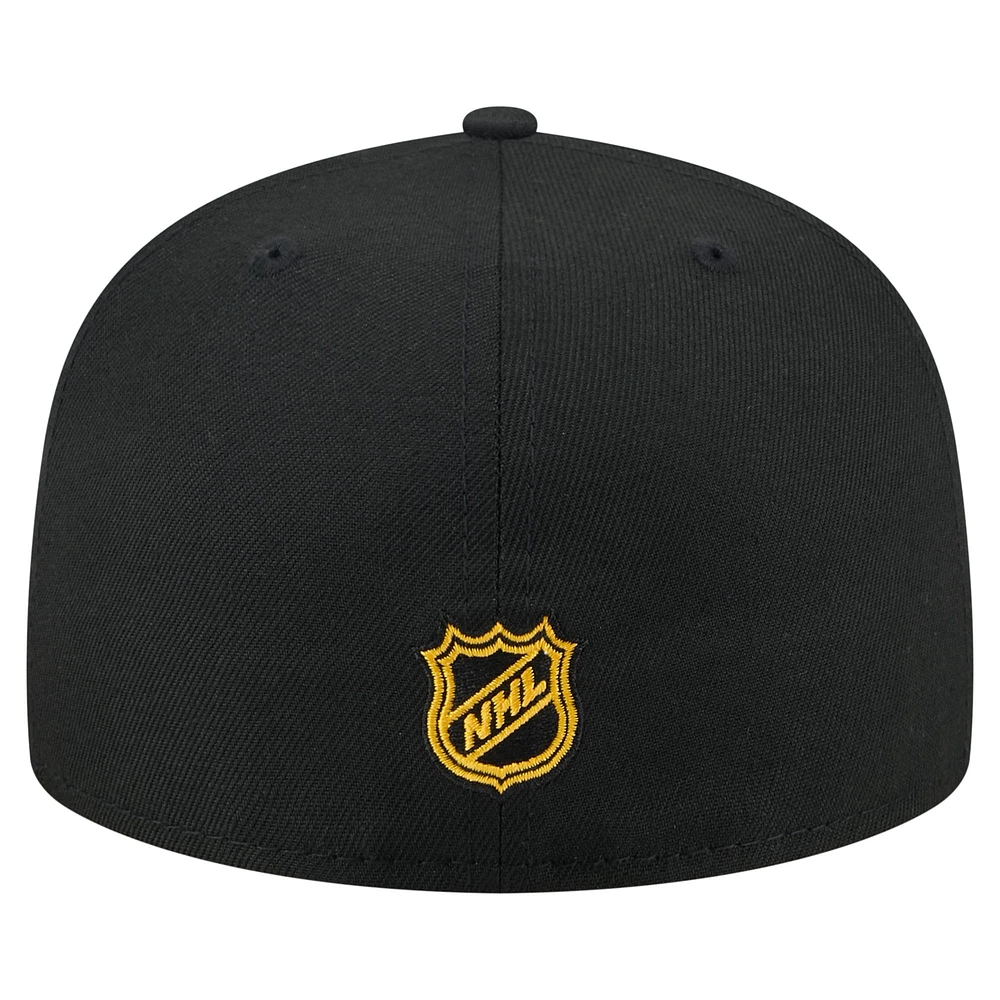 Men's New Era Black Pittsburgh Penguins State Stitch 59FIFTY Fitted Hat