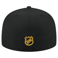 Men's New Era Black Pittsburgh Penguins State Stitch 59FIFTY Fitted Hat