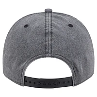 Men's New Era  Charcoal Pittsburgh Penguins Throwback Washed A-Frame Pre-Curved 9FIFTY Snapback Hat