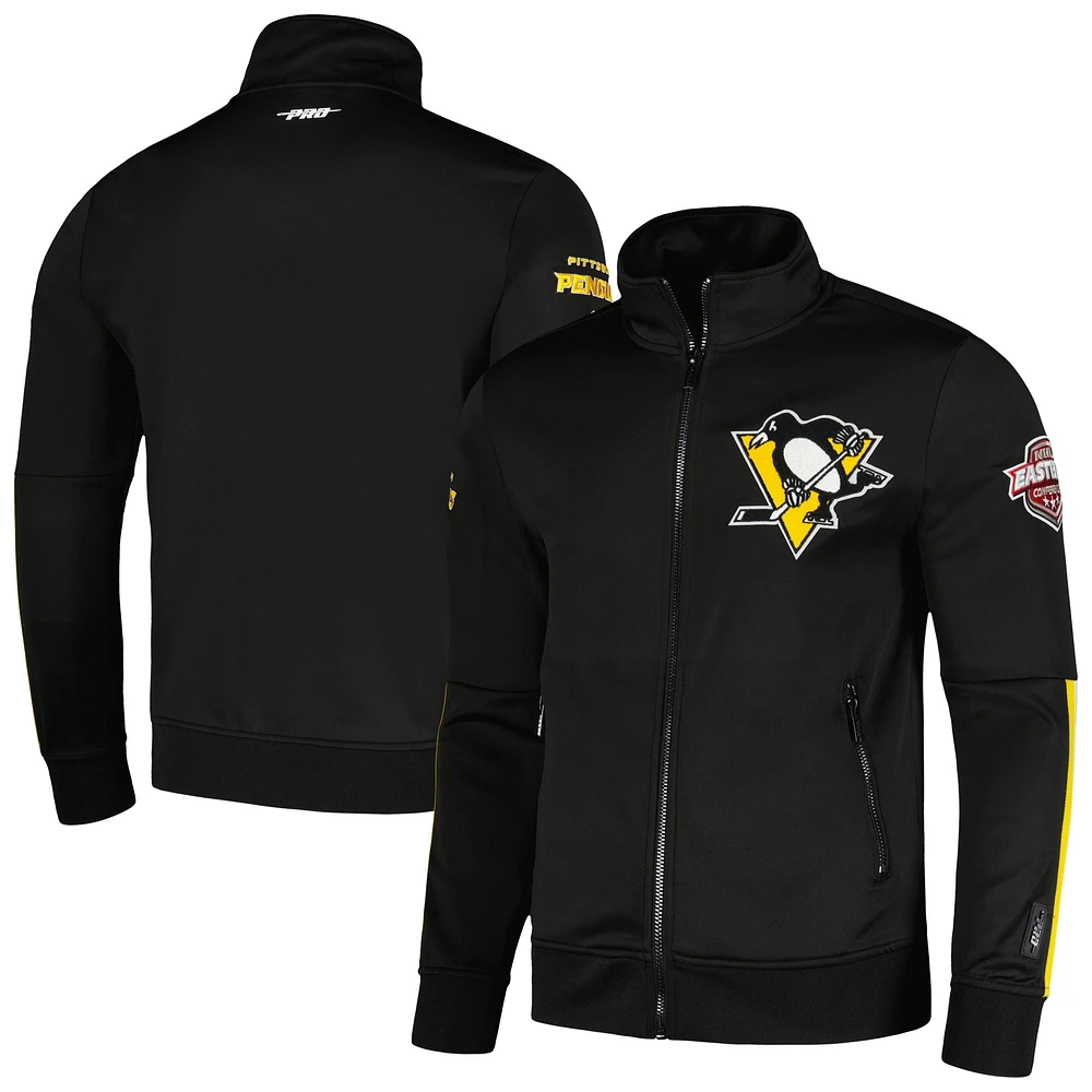 Men's Pro Standard Black Pittsburgh Penguins Classic Chenille Full-Zip Track Jacket