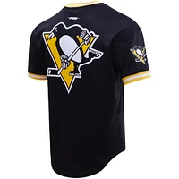 Men's Pro Standard  Black Pittsburgh Penguins Classic Mesh V-Neck T-Shirt