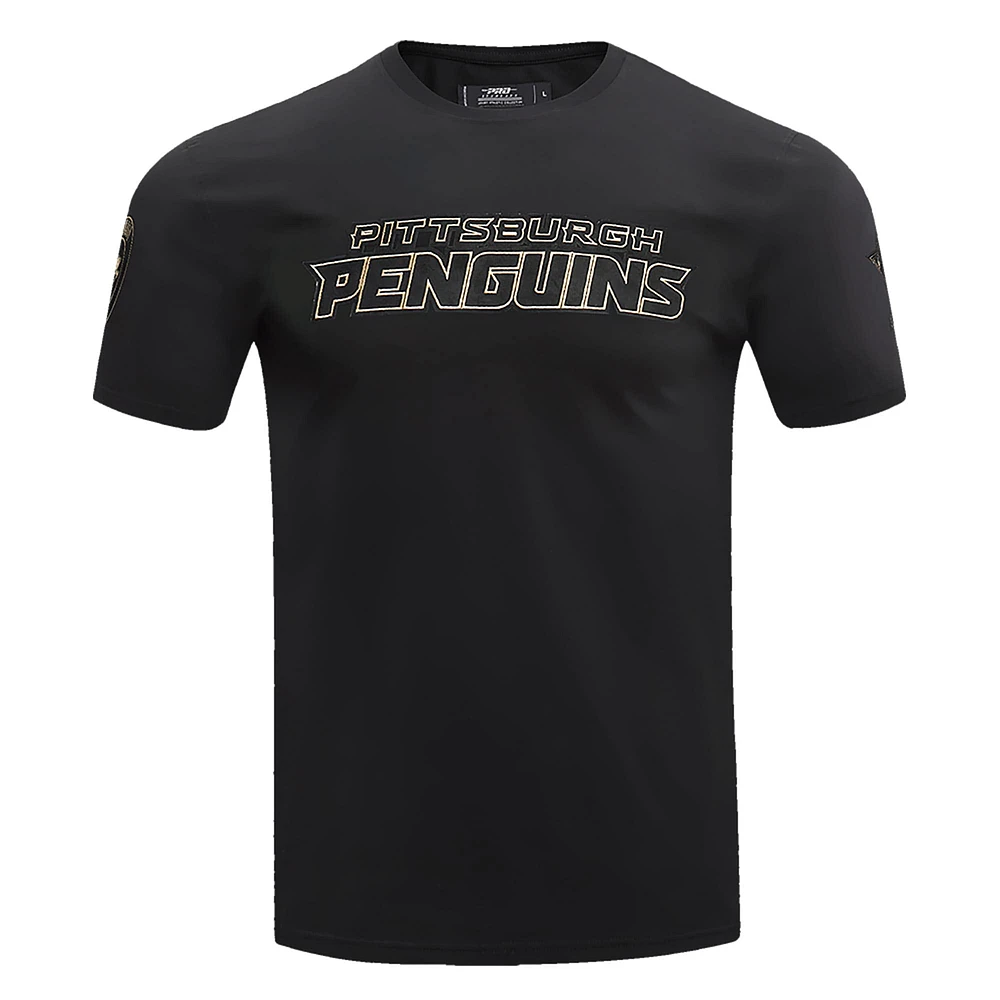 T-shirt noir Pro Standard avec le mot-symbole des Penguins de Pittsburgh pour hommes