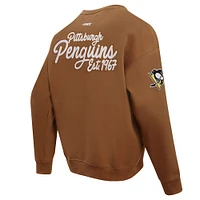 Sweat-shirt à enfiler Paint the City pour homme Pro Standard Brown des Penguins de Pittsburgh