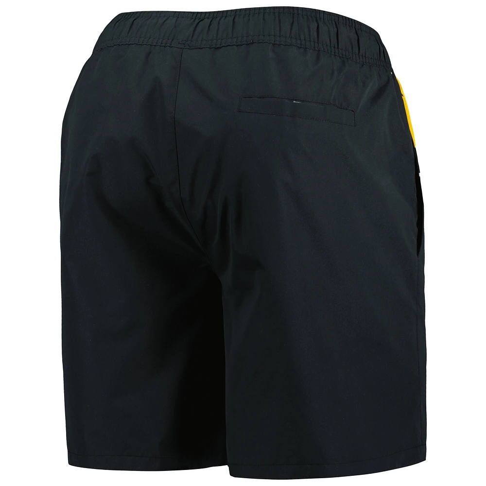 Men's Starter Black Pittsburgh Penguins Freestyle Volley Swim Shorts