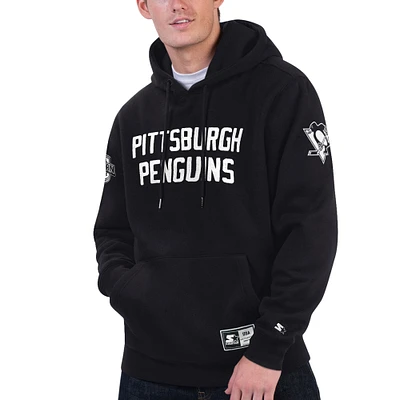 Sweat à capuche Starter x NHL Black Ice noir des Penguins de Pittsburgh pour hommes