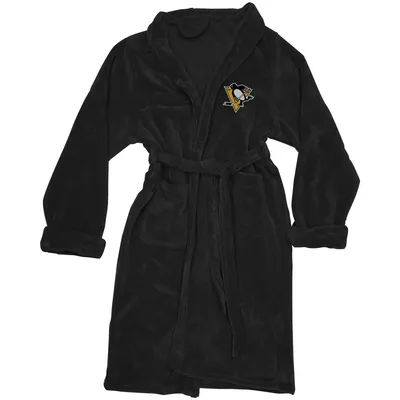 Pittsburgh Penguins The Northwest Company Silk Touch Bath Robe - Black