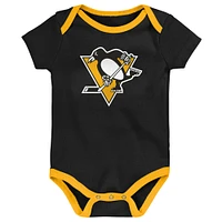 Ensemble de 2 bodys et couvertures pour nouveau-né bébé, choix n° 1 des Penguins Pittsburgh