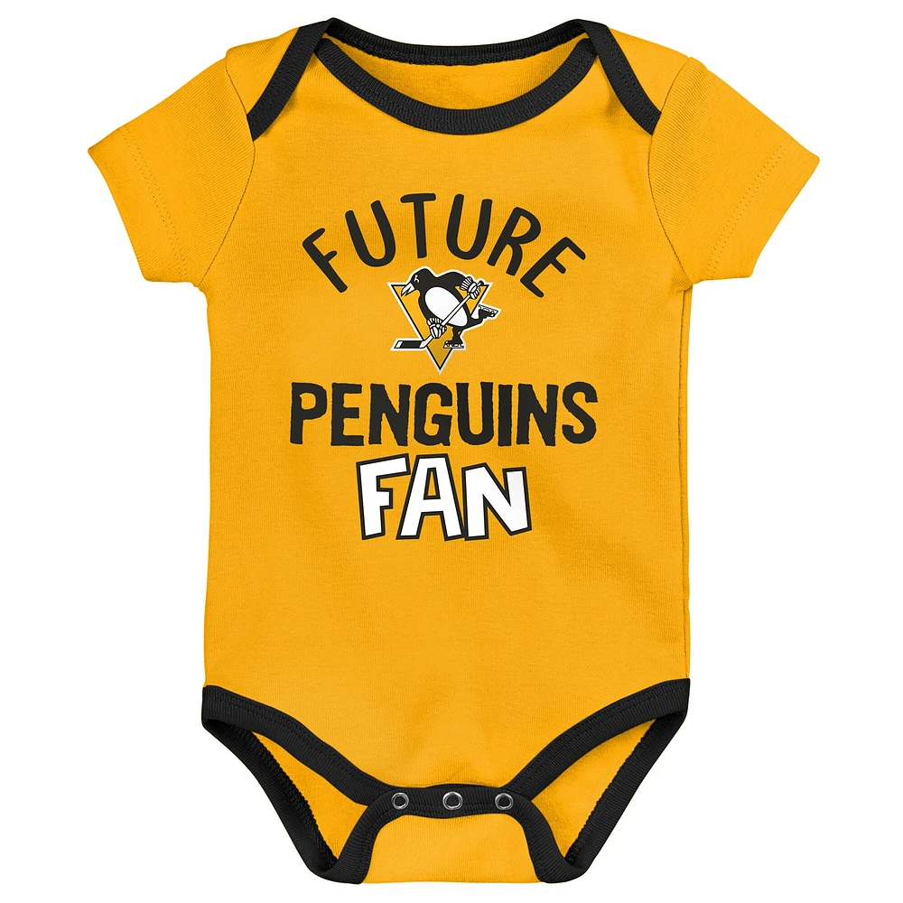 Ensemble de 2 bodys et couvertures pour nouveau-né bébé, choix n° 1 des Penguins Pittsburgh