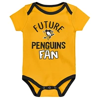 Ensemble de 2 bodys et couvertures pour nouveau-né bébé, choix n° 1 des Penguins Pittsburgh