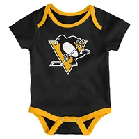 Newborn  Pittsburgh Penguins Loyal Buddies Three-Pack Bodysuit Set