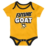 Newborn  Pittsburgh Penguins Loyal Buddies Three-Pack Bodysuit Set