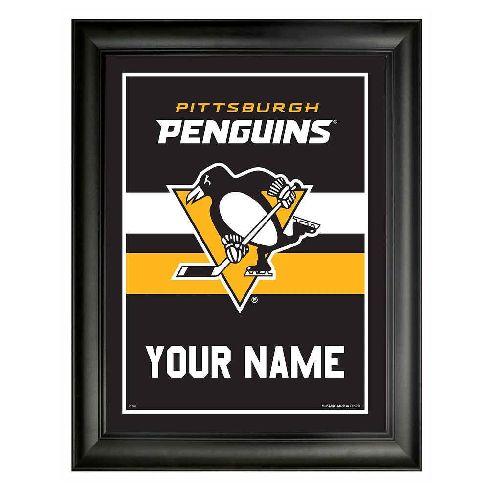 Cadre d'équipe personnalisé des Penguins de Pittsburgh 12'' x 16''