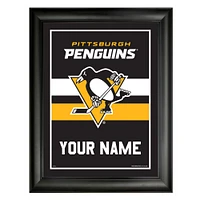 Cadre d'équipe personnalisé des Penguins de Pittsburgh 12'' x 16''