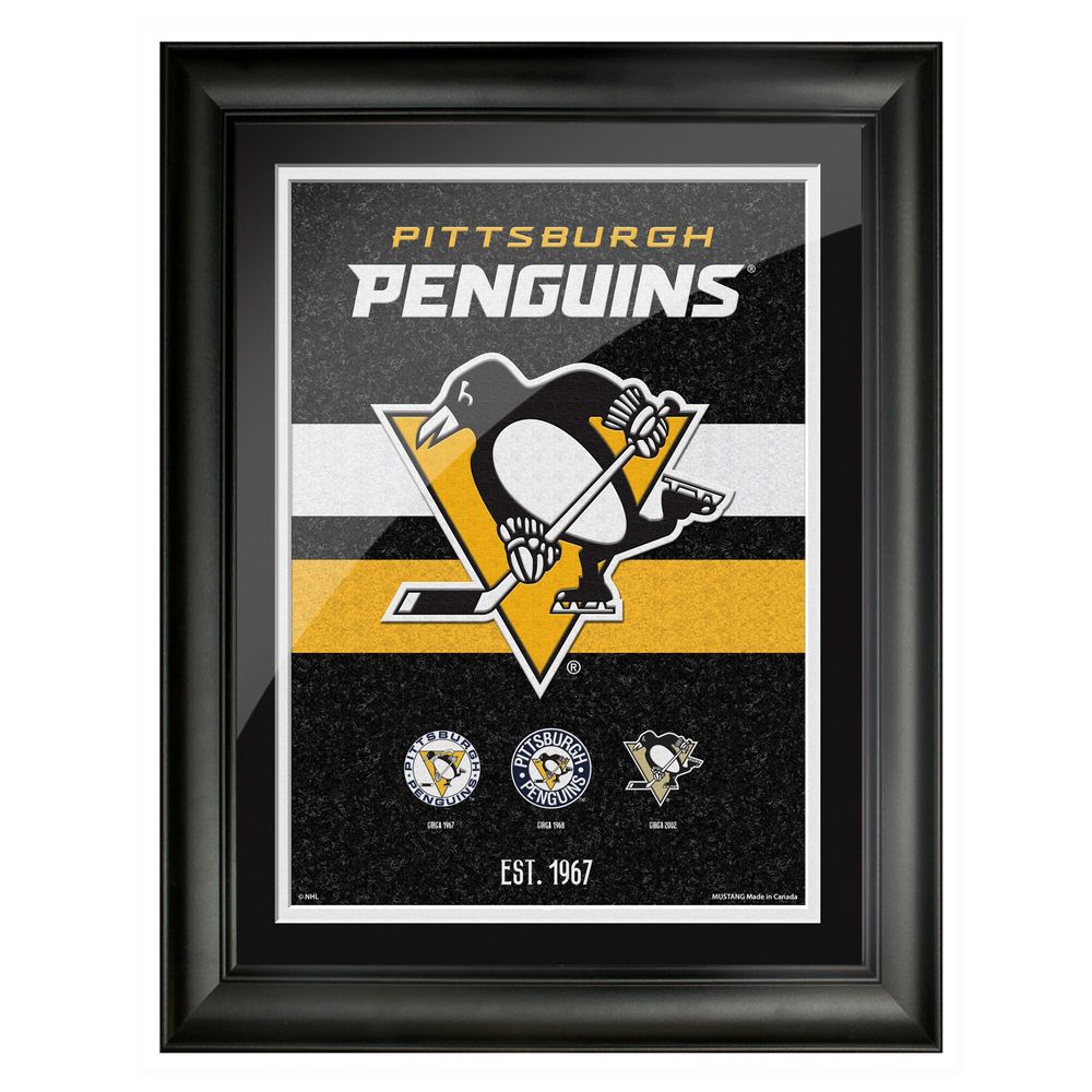 Pittsburgh Penguins 12'' x 16'' Team Tradition Framed - Artwork