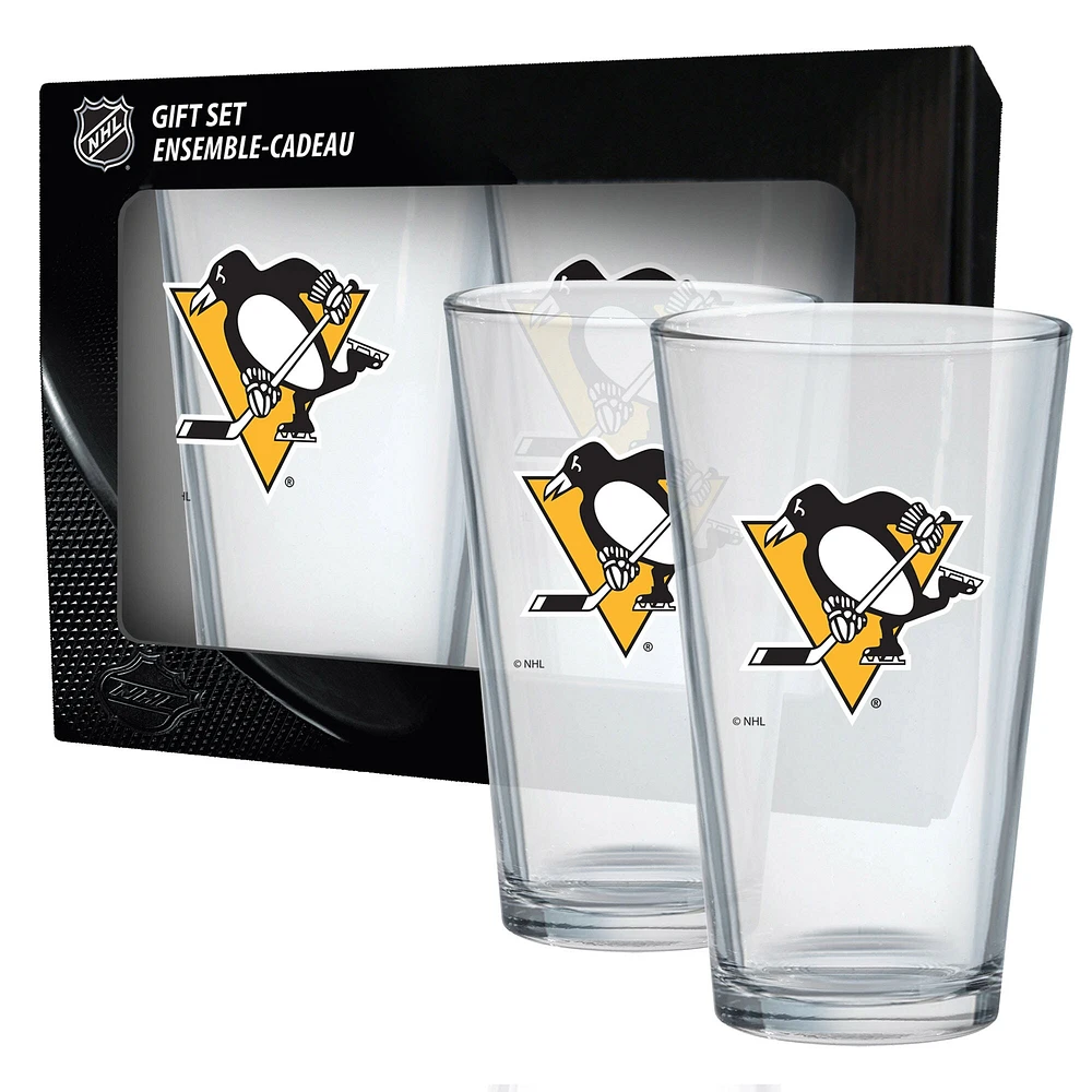 Pack de 2 Penguins de Pittsburgh 16oz. Verres à Mélange