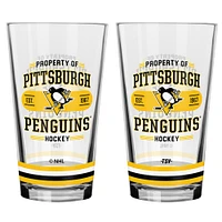 Ensemble de verres à mélange 2 pièces Penguins de Pittsburgh