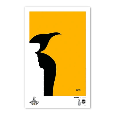 Pittsburgh Penguins Stanley Cup Champions 11'' x 17 '' Affiche minimaliste Impression artistique