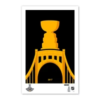 Pittsburgh Penguins 2017 Stanley Cup Champions 11'' x 17'' Minimalist Poster Art Print