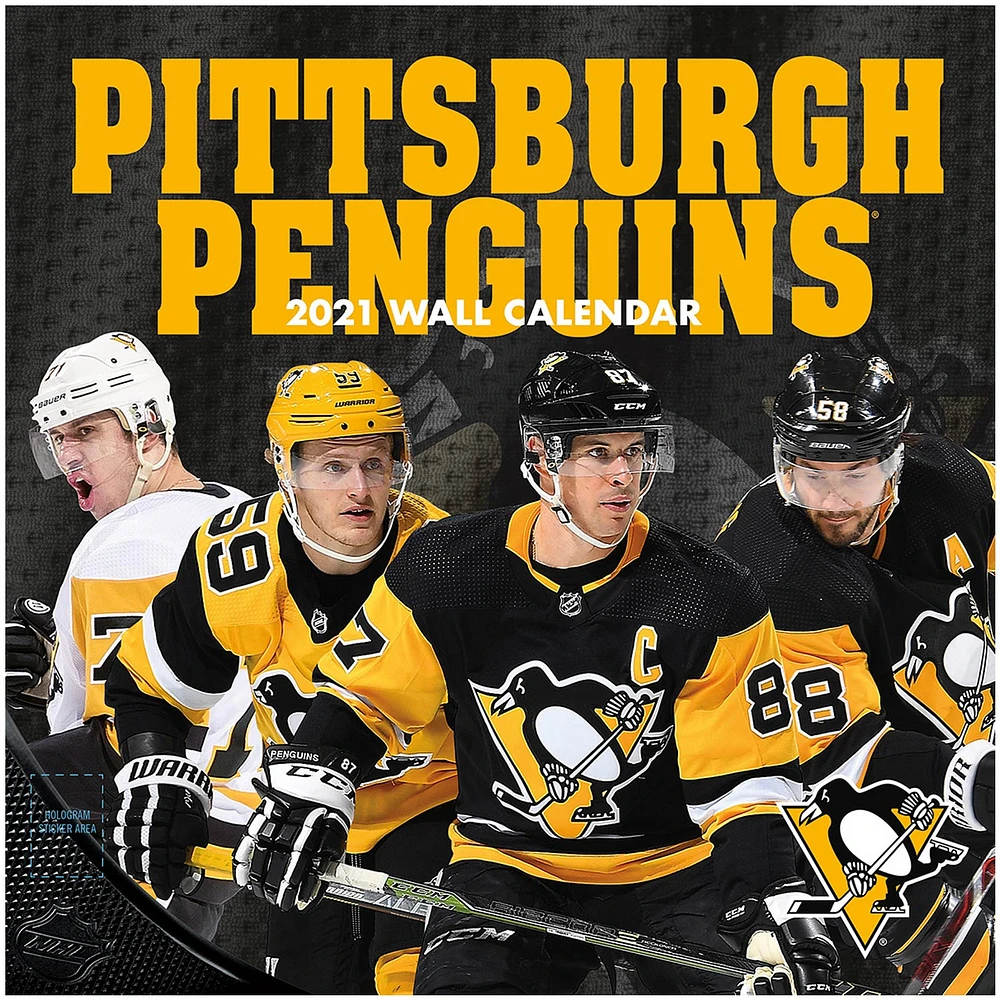 Calendrier mural 2021 des Penguins de Pittsburgh