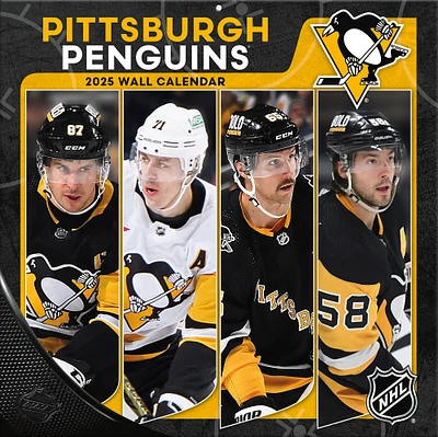 Calendrier mural 2024-2025 des Penguins de Pittsburgh 12" x 12"