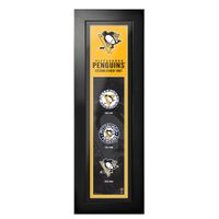 Pittsburgh Penguins - 6'' x 22'' Logos to History Framed Art