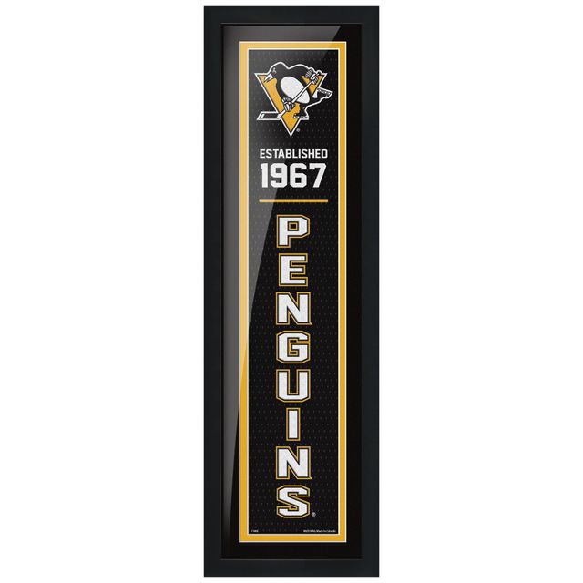 Pittsburgh Penguins 6 `` x 22 '' équipe établie encadrée - illustration