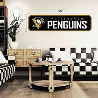 Pittsburgh Penguins 90'' x 23'' Repositionable Wall - Decal