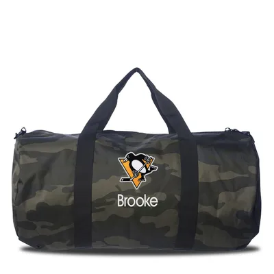 Pittsburgh Penguins Camo Print Personalized Duffel Bag