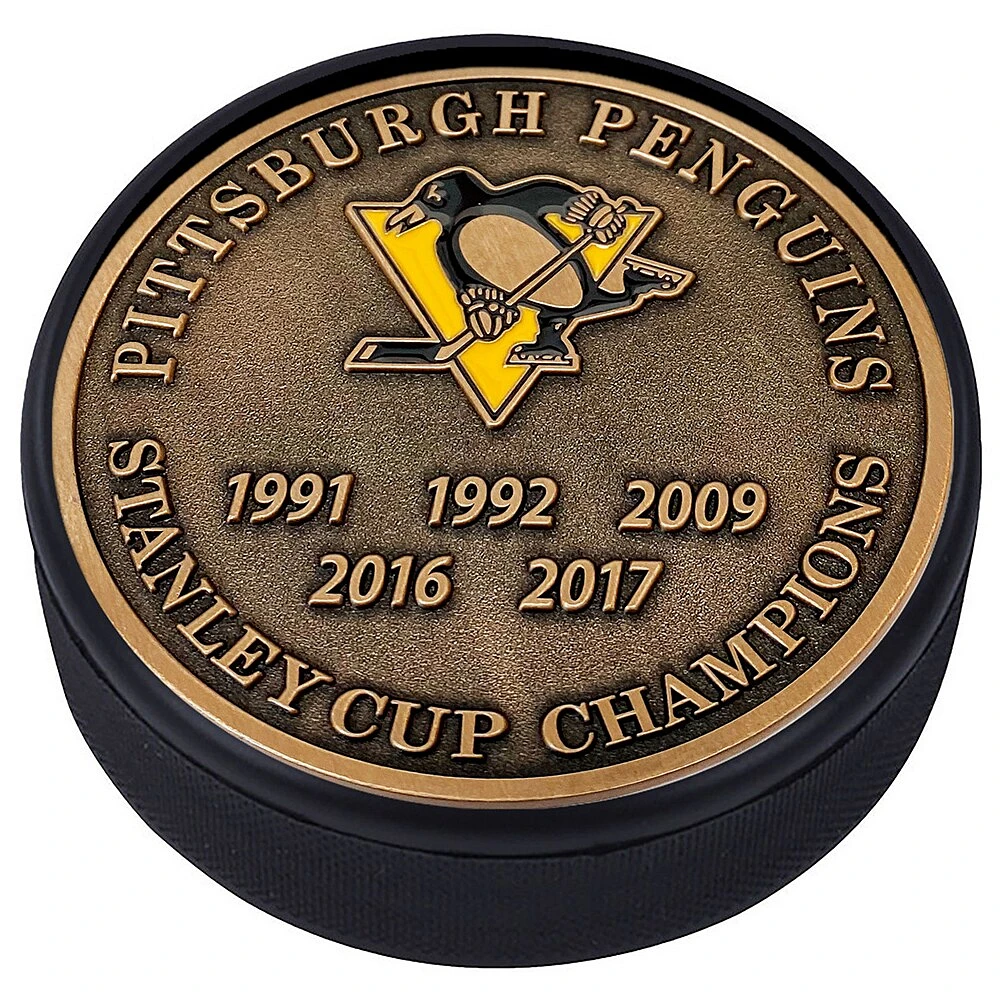 Penguins de Pittsburgh - Rondelle de hockey médaillée d'or des années championnes