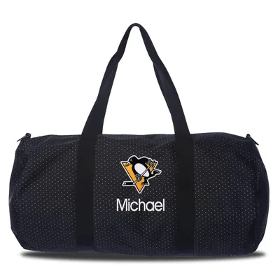 Pittsburgh Penguins Dot Print Personalized Duffel Bag