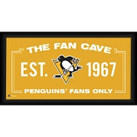 Pittsburgh Penguins Framed 10" x 20" Fan Cave Collage