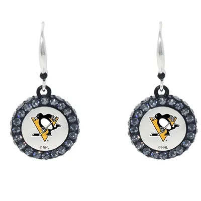 Pittsburgh Penguins Hockey Puck Earrings