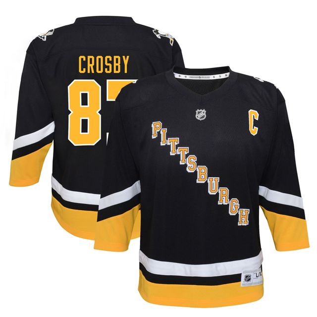 Préscolaire Sidney Crosby Black Pittsburgh Penguins 2021/22 suppléant - Réplique du maillot de Joueur