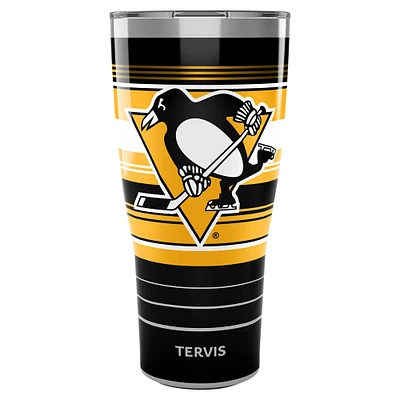 Pingouins de Pittsburgh Tervis 30oz. Gobelet en acier inoxydable à rayures Hype