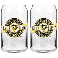 The Sports Vault Pittsburgh Penguins 16 oz. Two-Pack Can Glass Set