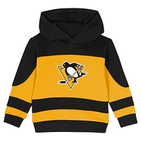 Ensemble sweat à capuche et pantalon de survêtement en molleton noir/doré pour tout-petit des Penguins Pittsburgh Puck Hero