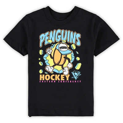 T-shirt noir des Penguins de Pittsburgh pour tout-petits