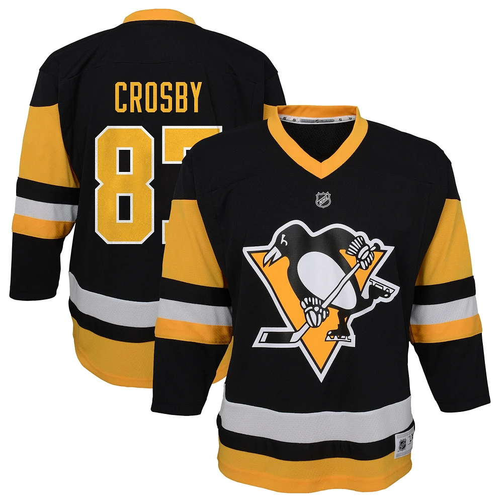 Toddler Sidney Crosby Black Pittsburgh Penguins Replica - Maillot de joueur