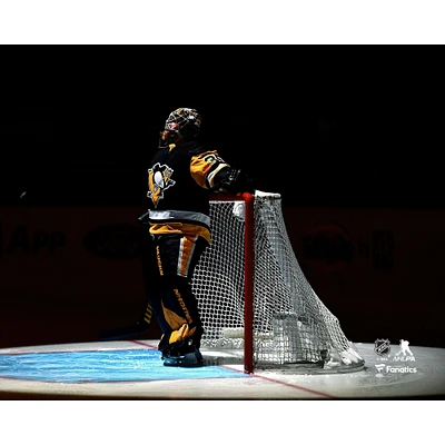 Tristan Jarry Pittsburgh Penguins Unsigned Stands at Goal Photograph