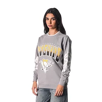 Sweat-shirt unisexe à col double tie-dye gris Pittsburgh Penguins de The Wild Collective