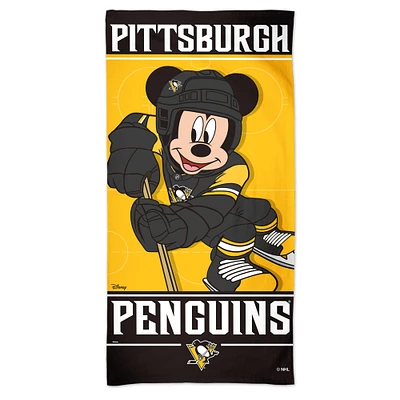 Serviette de plage WinCraft Pittsburgh Penguins 30'' x 60'' Team Disney Spectra